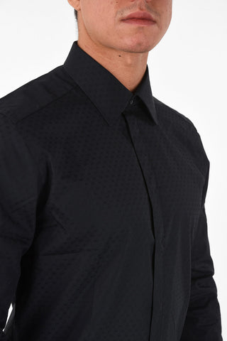 Camicia GOLD con Logo Ricamato All Over