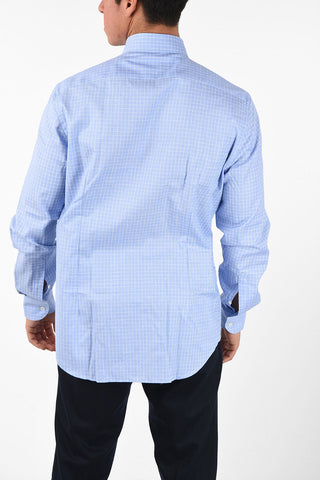 tattersall check spread collar shirt