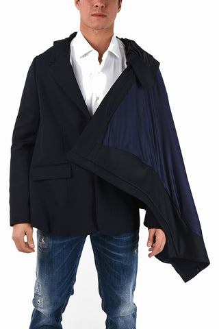 Destructured Two Button Notch Lapel Blazer