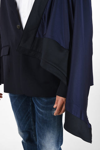 Destructured Two Button Notch Lapel Blazer