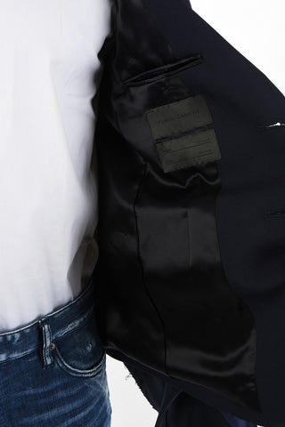 Destructured Two Button Notch Lapel Blazer