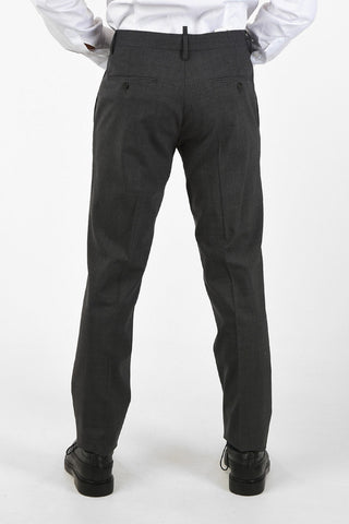 Stretchy Wool Pants with Belt Loops 