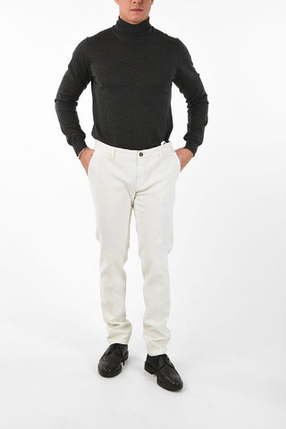 Mid-Waist Pants with Belt Loops