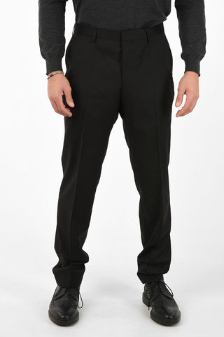 Virgin Wool GIBSON Pants With Hook Closure 