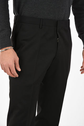 Virgin Wool GIBSON Pants With Hook Closure 