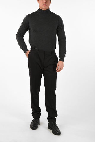 Virgin Wool GIBSON Pants With Hook Closure 