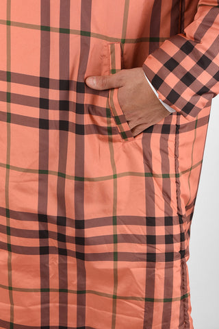 Padded Tartan 1 Button Jacket