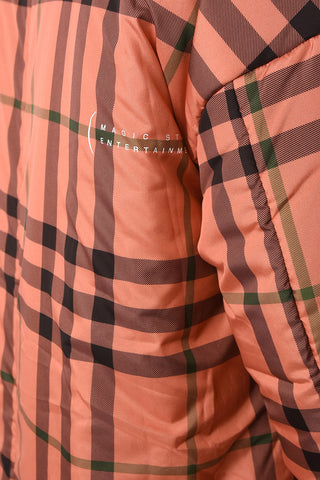 Padded Tartan 1 Button Jacket
