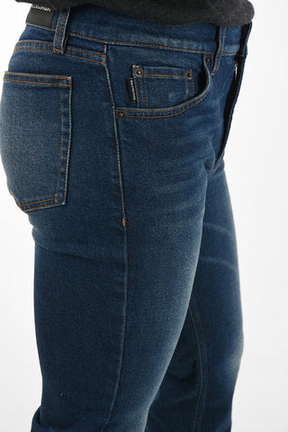 Stonewashed Fitted Jeans 16cm