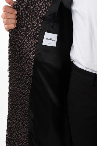 3 Button Cable Knit Coat