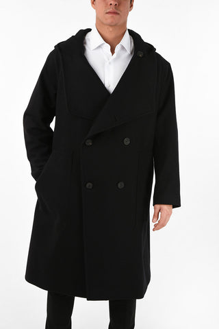 Double-Breasted Hooded SALVE Coat