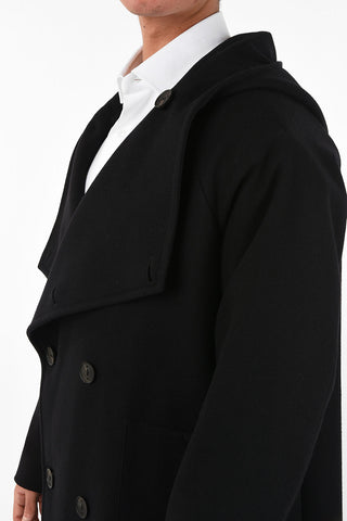 Double-Breasted Hooded SALVE Coat