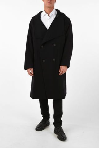 Double-Breasted Hooded SALVE Coat