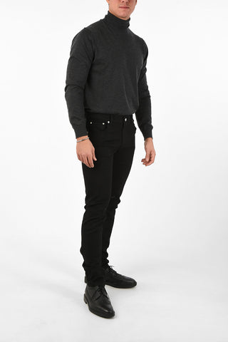 Jeans Slim Fit con Tasca Ricamata 16cm