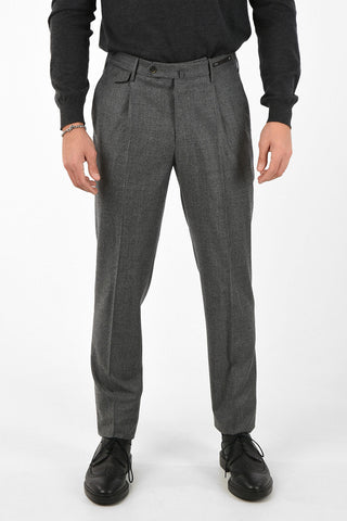 GHOST PROJECT Pin Check Single Pleat Pants