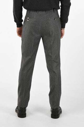 GHOST PROJECT Pin Check Single Pleat Pants
