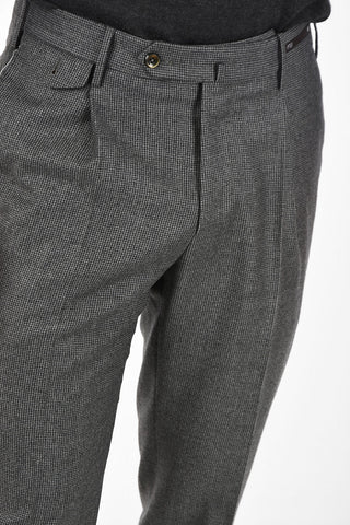GHOST PROJECT Pin Check Single Pleat Pants