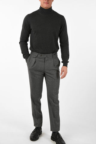 GHOST PROJECT Pin Check Single Pleat Pants
