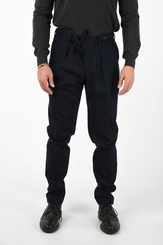 HORIENT HEIGHTS Straight Pants With Drawstring and Belt Loops