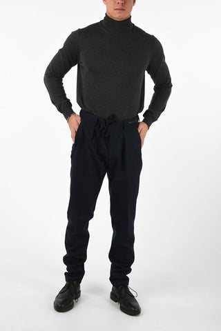 HORIENT HEIGHTS Straight Pants With Drawstring and Belt Loops