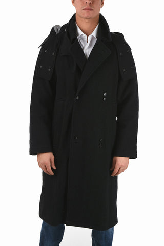 Double-Breasted Hooded Coat