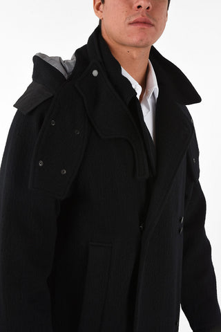 Double-Breasted Hooded Coat