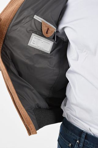full zip corduroy Down jacket