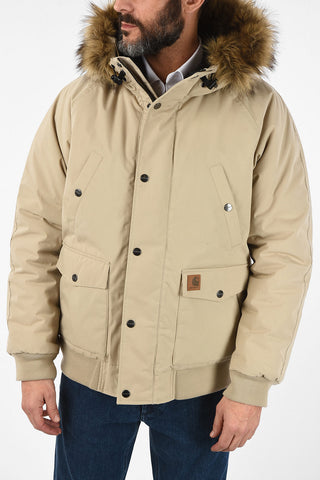 Trapper faux fur puffer jacket