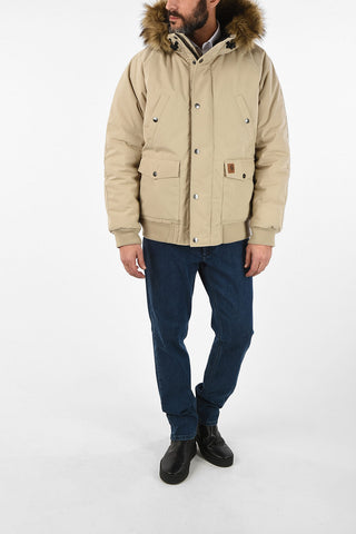 Trapper faux fur puffer jacket