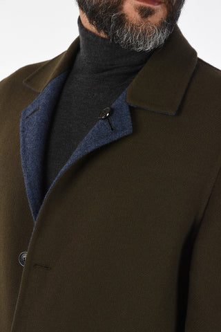virgin wool and cashmere reversible coat