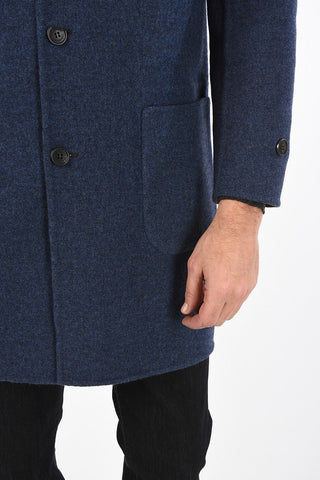 virgin wool and cashmere reversible coat