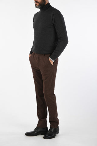 Mid-rise waist single pleat LEADER trousers
