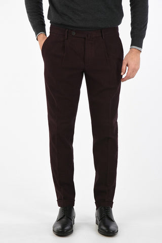 ID pantalone ad orlo con risvolto pied-de-poule
