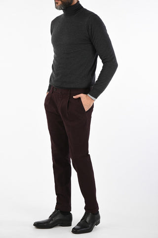 ID pantalone ad orlo con risvolto pied-de-poule