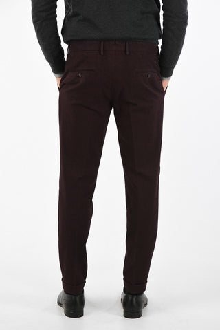 ID pantalone ad orlo con risvolto pied-de-poule
