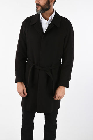 cashmere single breasted trench