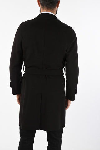 cashmere single breasted trench