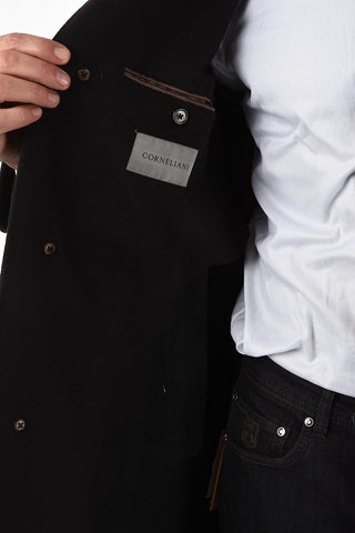cashmere single breasted trench