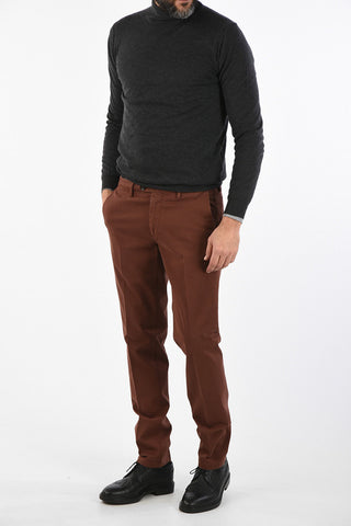 ID Pantaloni Chino in Cotone Stretch a Vita Regolare
