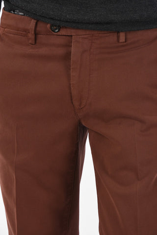 ID Pantaloni Chino in Cotone Stretch a Vita Regolare
