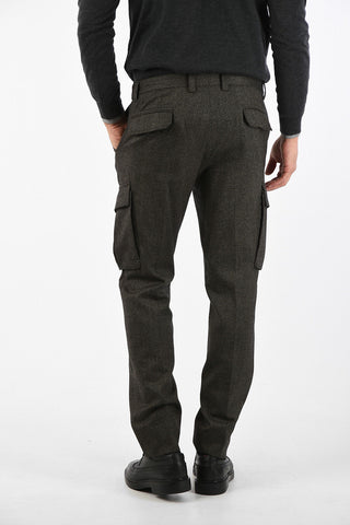 virgin wool Mid-rise waist cargo pants