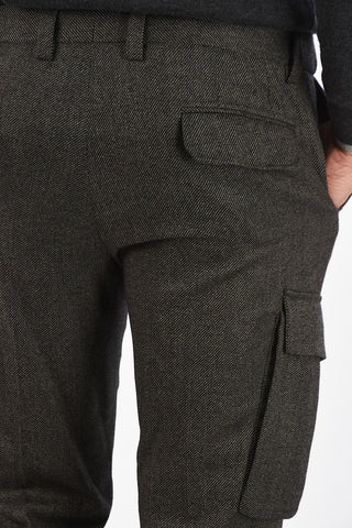 virgin wool Mid-rise waist cargo pants
