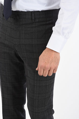 district check virgin wool ACADEMY smart pants