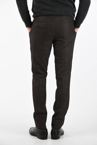 houndstooth LEADER single pleat trousers