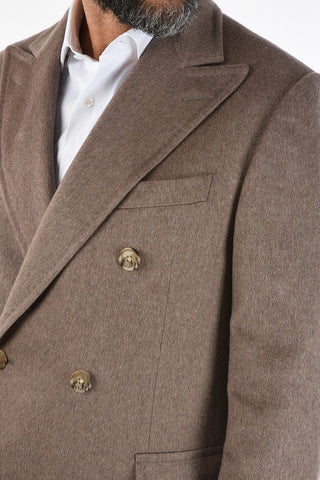 cappotto Chesterfield doppio petto in cashmere
