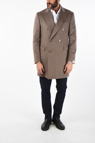 cappotto Chesterfield doppio petto in cashmere