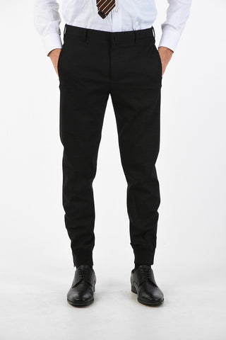 Pantaloni ACADEMY in Misto Lana Vergine con Zip alla Caviglia