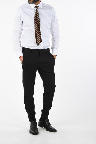 Pantaloni ACADEMY in Misto Lana Vergine con Zip alla Caviglia
