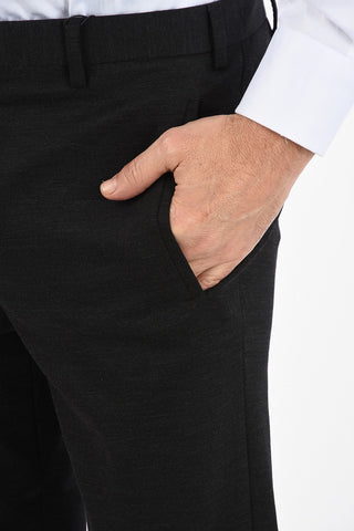 Pantaloni ACADEMY in Misto Lana Vergine con Zip alla Caviglia
