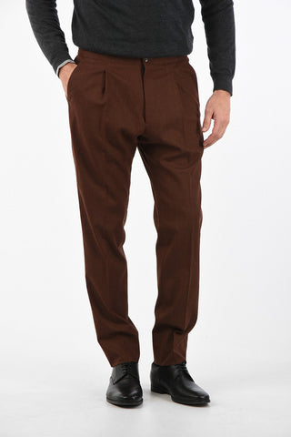 drawstring waist single pleat ACADEMY trousers